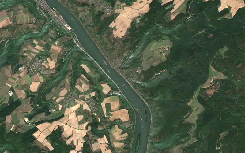 Rhine at Kaub, August 2019: a near-average state.
